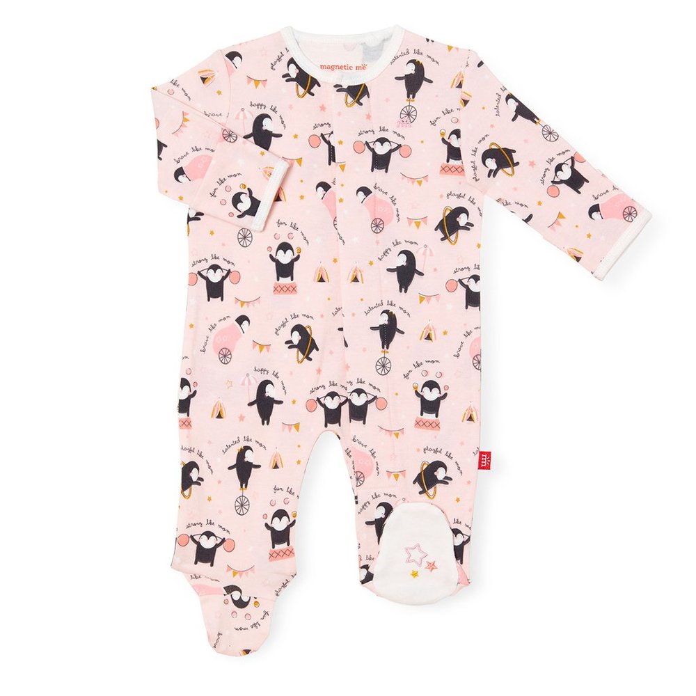 "Just Like Mom" Organtic Cotton Magnetic Footie
